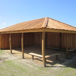 Snittehus i Robinia og l�rk