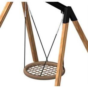 Fuglerede til gynge - brun - �100 cm