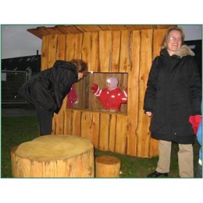 Kiosk i l�rketr�