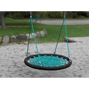 Fuglerede til gynge  - Sort/gr�n - �120 cm