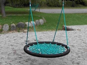 Fuglerede til gynge  - Sort/gr�n - �120 cm