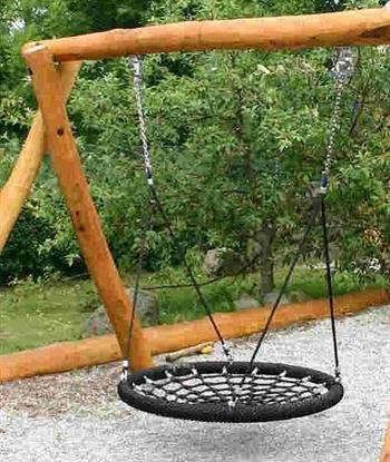 Fuglerede til gynge  - Sort - �120 cm