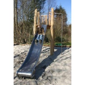 Rustfri Rutschebane med �rer, h�jde 1 m