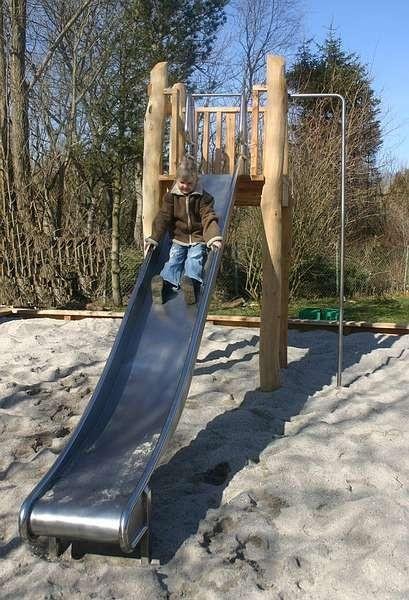 Rustfri Rutschebane med �rer, h�jde 1 m