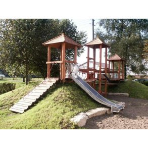 Rustfri Rutschebane med �rer, h�jde 1,25 - 1,5 m