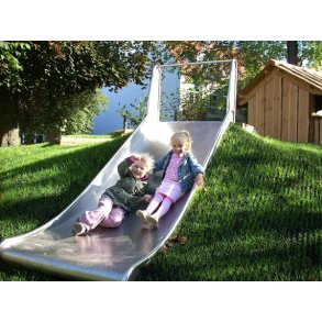 Rustfri Rutschebane med �rer, h�jde 1,25 - 1,5 m