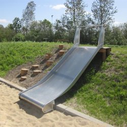 Rustfri Rutschebane med �rer, h�jde 1,75 - 2 m