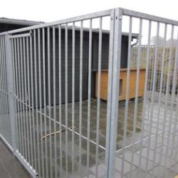 	 Hundeg�rd komplet 3 x 3 m med 8 cm balustre til opstilling af v�g - 9 m2