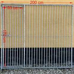 Hundeg�rd, 5 cm balustreelement, bredde 200 cm med l�ge