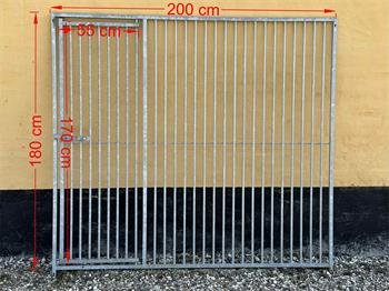 Hundeg�rd, 5 cm balustreelement, bredde 200 cm med l�ge