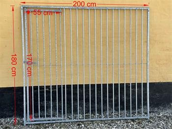 Hundeg�rd, 8 cm balustreelement, bredde 200 cm med l�ge
