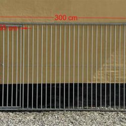 Hundeg�rd, 8 cm balustreelement, bredde 300 cm med l�ge