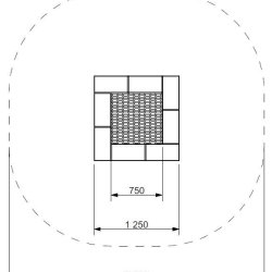Trampolin Firkantet 125