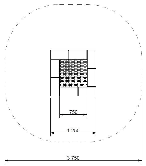 Trampolin Firkantet 125