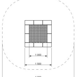 Trampolin Firkantet 150