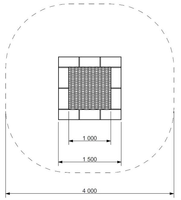 Trampolin Firkantet 150