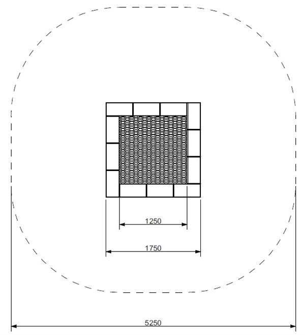 Trampolin Firkantet 175