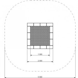 Trampolin Firkantet 200