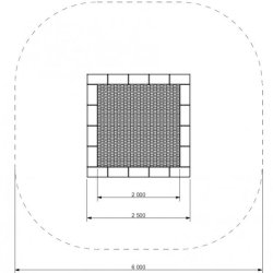 Trampolin Firkantet 250