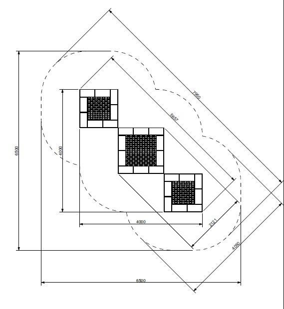 Trampolin Firkantet 3B