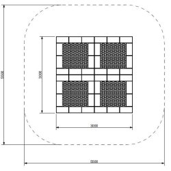 Trampolin Firkantet 4A