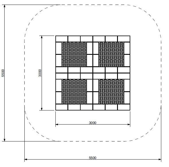 Trampolin Firkantet 4A