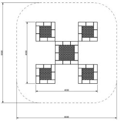 Trampolin Firkantet 5A