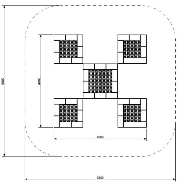 Trampolin Firkantet 5A