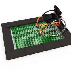 Trampolin Firkantet til handicappede 150 x 200