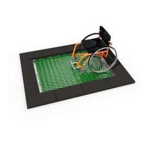 Trampolin Firkantet til handicappede 150 x 200