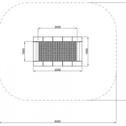 Trampolin Firkantet til handicappede 150 x 250