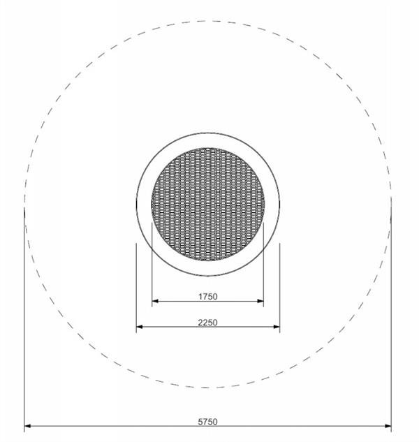 Trampolin Rund 225