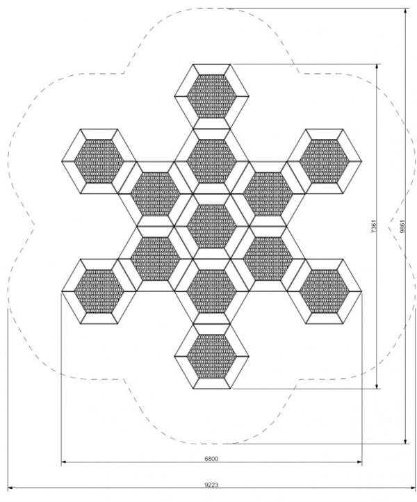 Trampolin Sekskantet 13A