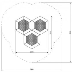 Trampolin Sekskantet 3B