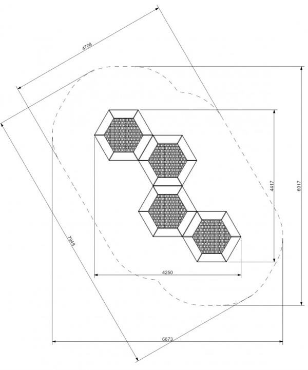 Trampolin Sekskantet 4A