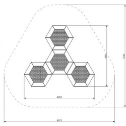 Trampolin Sekskantet 4B