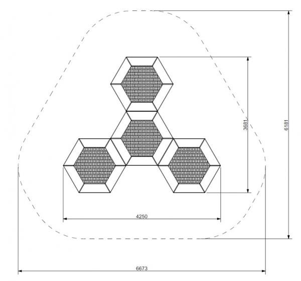 Trampolin Sekskantet 4B
