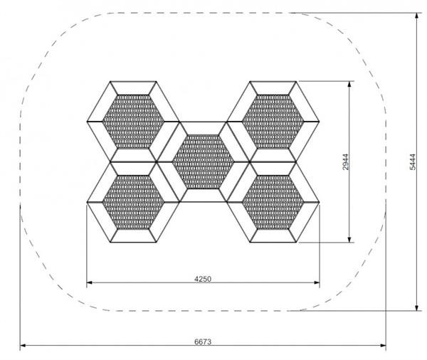 Trampolin Sekskantet 5A