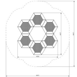 Trampolin Sekskantet 6A