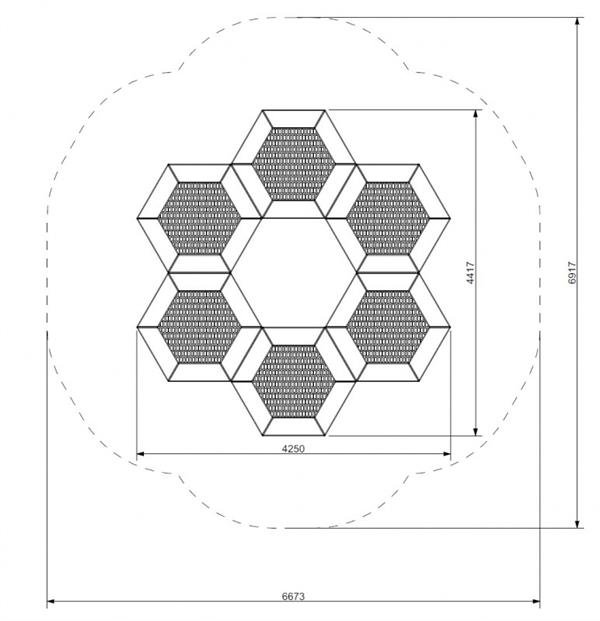 Trampolin Sekskantet 6A