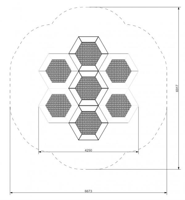 Trampolin Sekskantet 7A