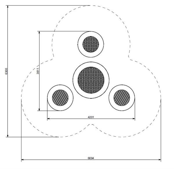 Trampoline Rund 4A