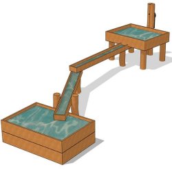 Vandleg med to kar og kanaler (inkl. pumpestation)