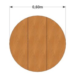 Robinia sandbord rund � 60