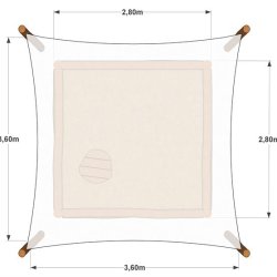 Robinia sandkasse med solsejl og sandbord