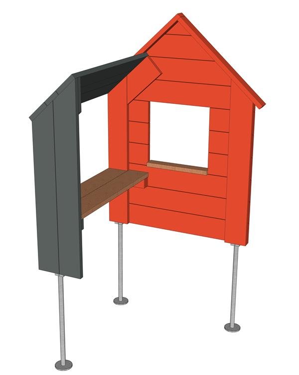 Kiosk med sidedisk