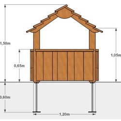 Legehus med halv sider