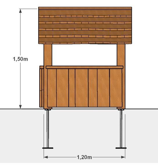 Legehus med halv sider