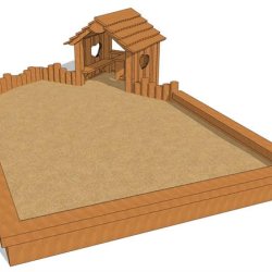 Legehus med sandkasse