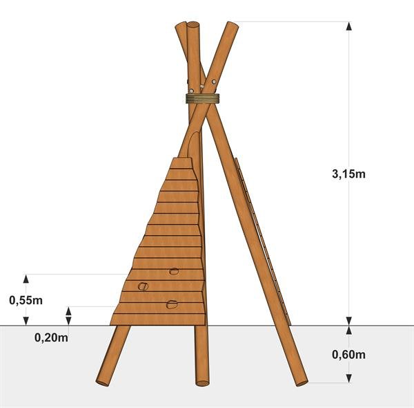 Tipi med klatrev�g